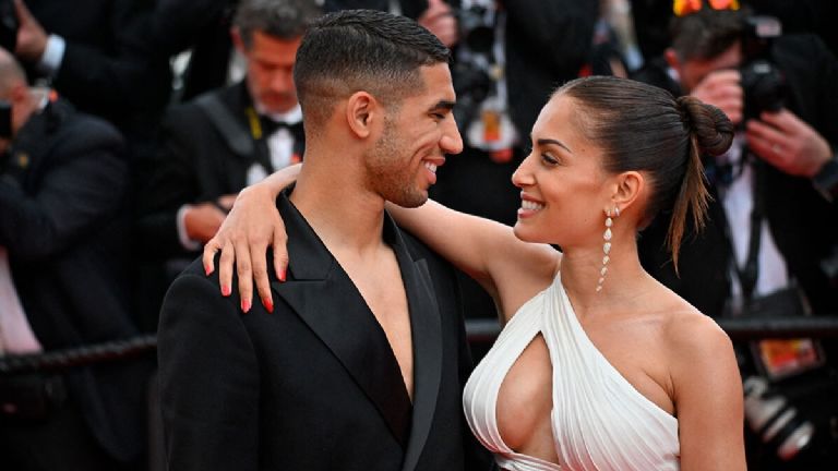 Achraf Hakimi e Hiba Abouk